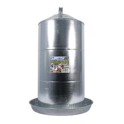 Farm-Tuff Galvanized Poultry and Game Bird Waterer - 8-Gallon Capacity