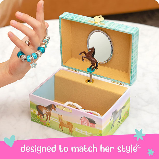 Giggle & Honey Deluxe Musical Jewelry Box - Dancing Horse image number null