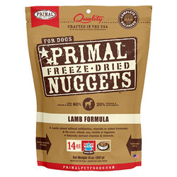 Primal Freeze-Dried Raw Nuggets Dog Food - Lamb Recipe - 14 oz