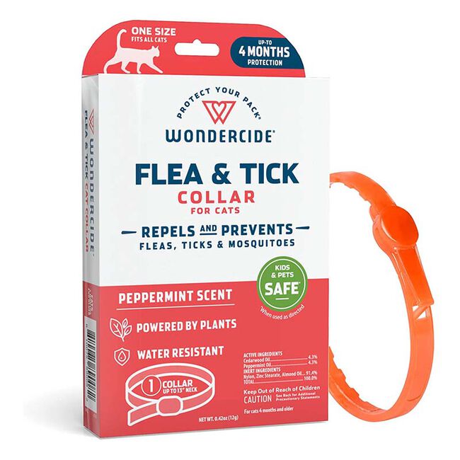 Wondercide Flea & Tick Collar for Cats with Natural Essential Oils - 4-Months Protection image number null