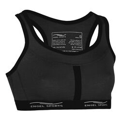 Engel Sports Women's Wool/Silk Blend Sports Bra - Black