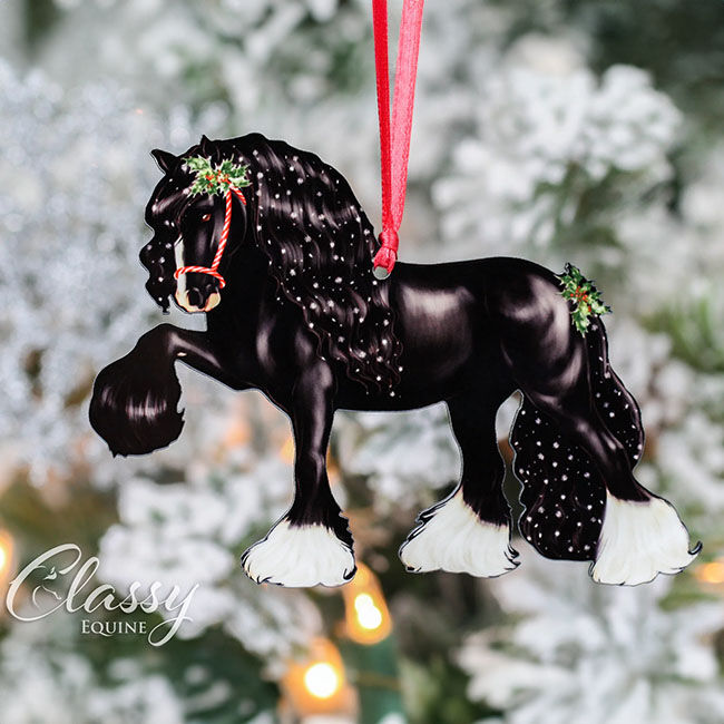 Classy Equine Ornament - Eclipse Black Gypsy image number null
