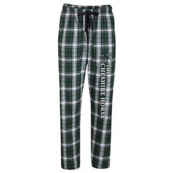 The Cheshire Horse Women's Flannel PJ Pants - Green/White Plaid