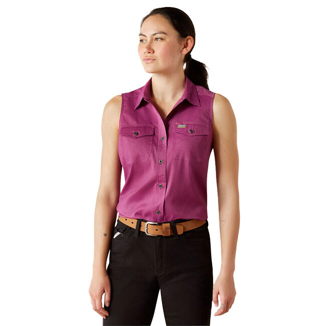 Ariat Women's Rebar Made Tough VentTEK DuraStretch Tank - Grape Kiss image number null