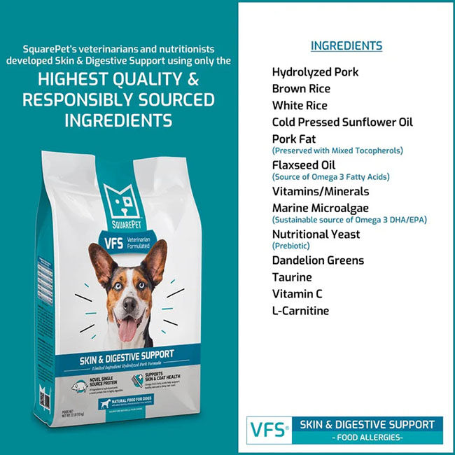 SquarePet VFS Skin & Digestive Support Dog Food - 22 lb image number null