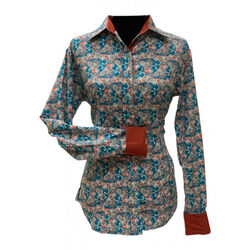 RHC Equestrian Women's Easy Care Show Shirt with Accent Collar and Cuffs