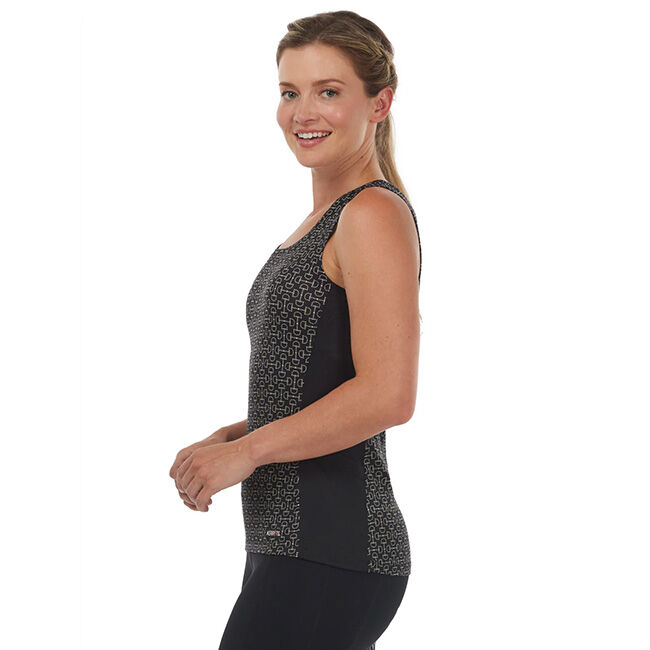 Kerrits Women's Breeze Ice Fil Riding Tank Top - Black Connect the Bits image number null