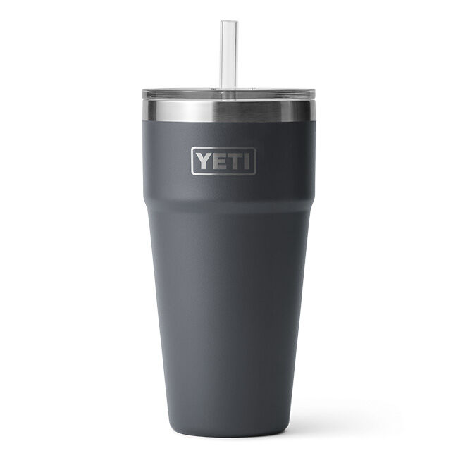 YETI Rambler 26 oz Stackable Cup with Straw Lid - Charcoal image number null