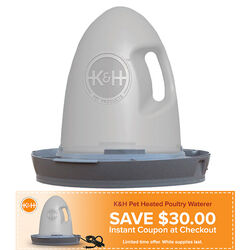 K&H Pet Heated Poultry Waterer - 2.5-Gallon Capacity