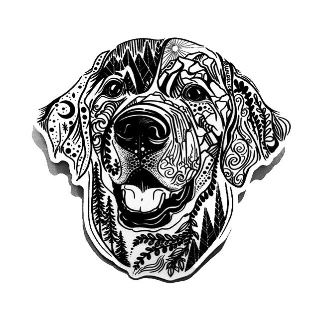 Wild Slice Designs Sticker - Golden Retriever image number null