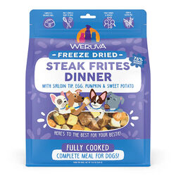 Weruva Steak Frites Freeze-Dried Dog Food with Sirloin Tip, Egg, Pumpkin & Sweet Potato
