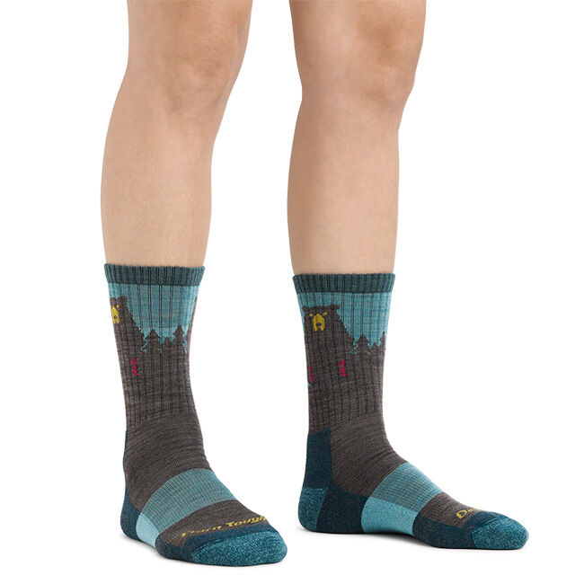 Darn Tough Women's Bear Town Micro Crew Lightweight Hiking Sock - Aqua image number null