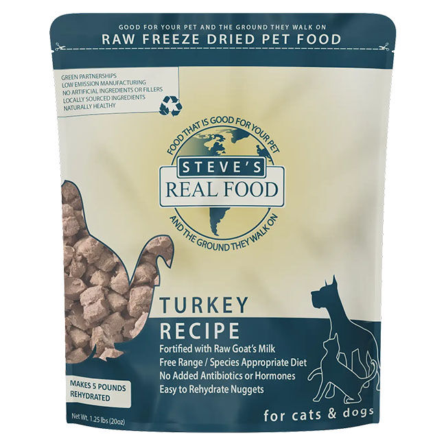 Steve's Real Food Freeze-Dried Raw Dog & Cat Food - Turkey Recipe image number null