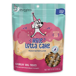 Shameless Pets Crunchy Dog Treats - Hole Lotta Cake with Peanut Butter Flavor - 5 oz