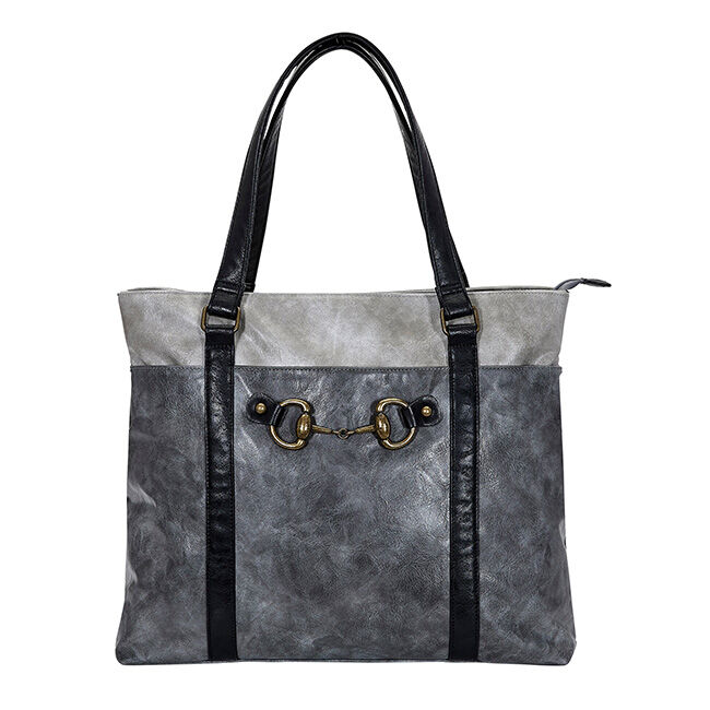 AWST International Colorblock Snaffle Bit Laptop Tote - Gray image number null