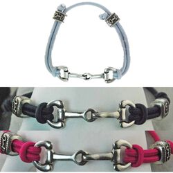 Barbary Bungee Bracelet - Snaffle Bit - Retro Silver