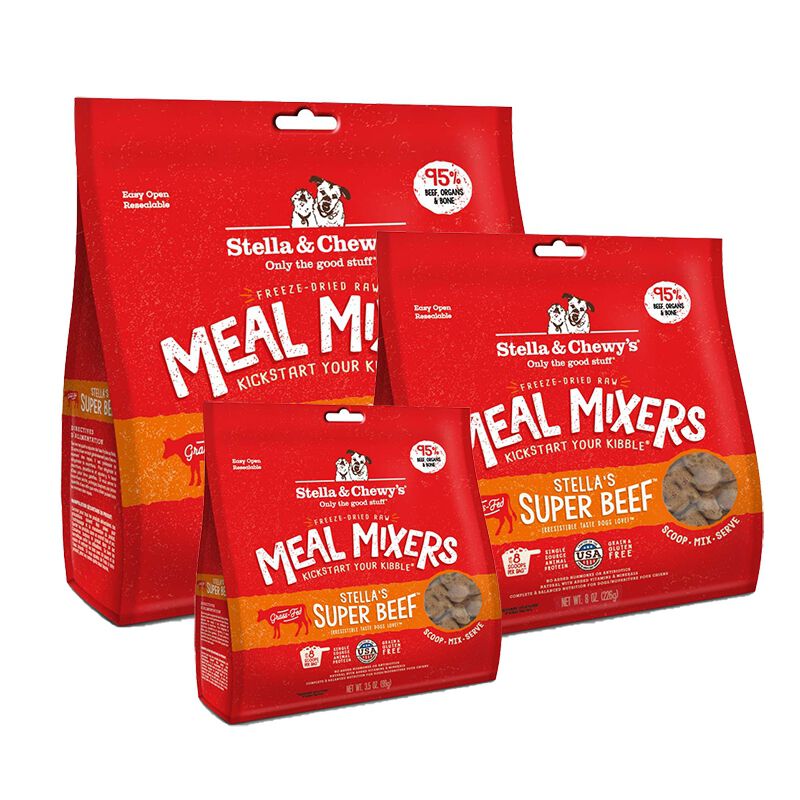 Stella Chewy s Freeze Dried Raw Meal Mixers Stella s Super Beef