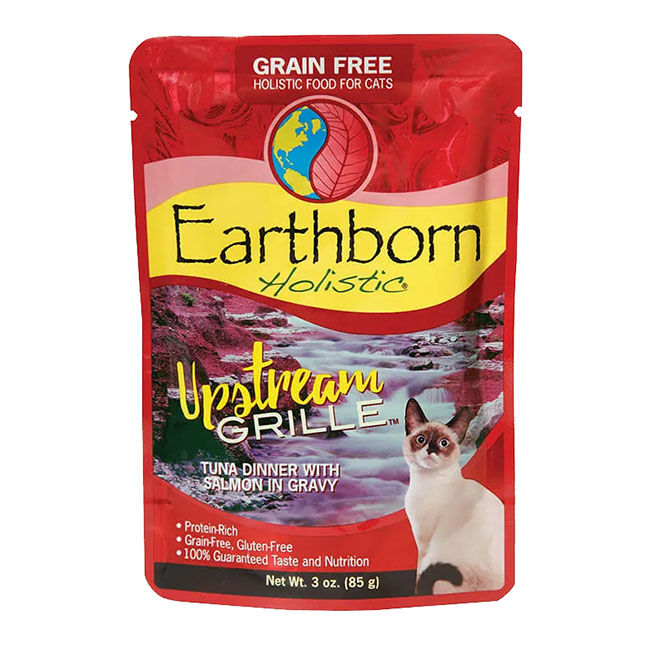 Earthborn Holistic Upstream Grille 3oz Tuna Dinner with Salmon Pouch Wet Cat Food image number null
