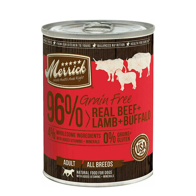 Merrick Grain-Free Dog Food - Beef, Lamb & Bison Recipe - 12.7 oz image number null