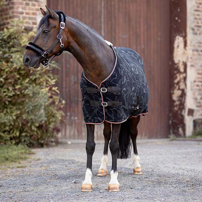 Horze Pegasus Pony Fleece Cooler - Caviar image number null