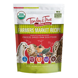 Tender & True Freeze Dried Raw Dog Food - Organic Farmers Market Recipe - 1 lb