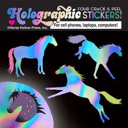 Horse Hollow Press Sticker Sheet - Holographic Horses