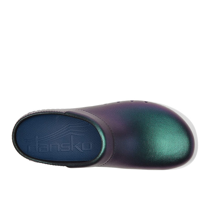 Dansko iridescent clogs deals