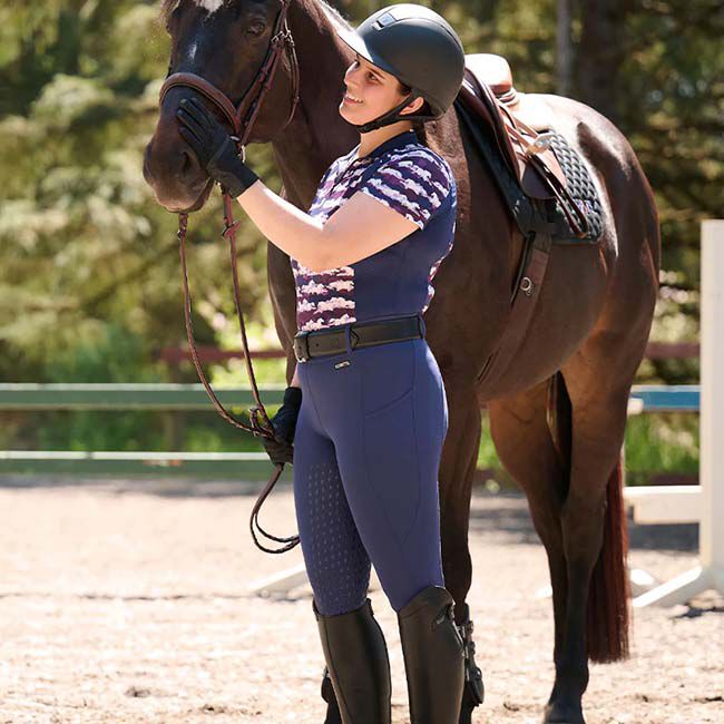 Kerrits Women's Coolcore Silicone Full Leg Riding Tech Tights - Regal image number null