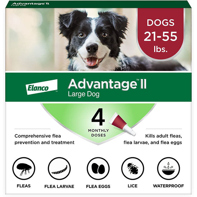 Advantage II Flea & Tick Topical for Dogs - 4-Month Supply image number null