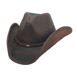 Bullhide Bonnaroo Leather Hat - Chocolate