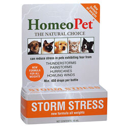 HomeoPet Storm Stress - Homeopathic Anxiety Relief for Pets - 15 ml