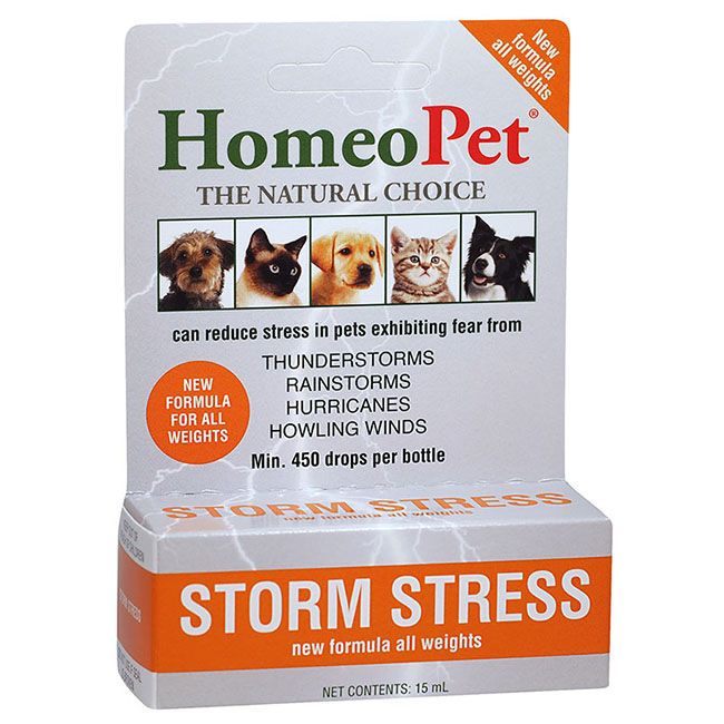 HomeoPet Storm Stress - Homeopathic Anxiety Relief for Pets - 15 mL image number null