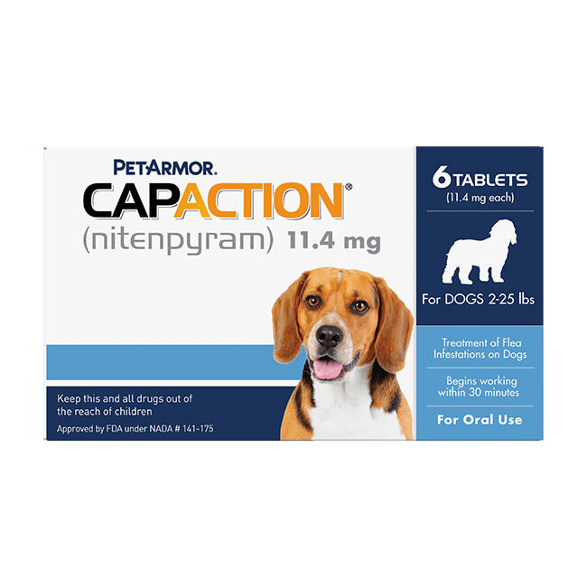 CapAction Oral Flea Treatment for Dogs and Cats - For Dogs & Cats 2-25 lbs image number null