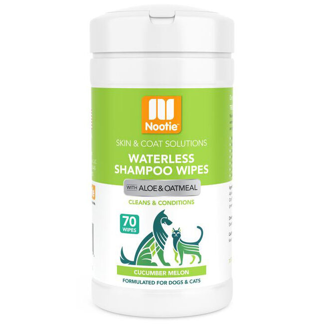 Nootie Waterless Shampoo Wipes with Aloe & Oatmeal - Cucumber Melon image number null