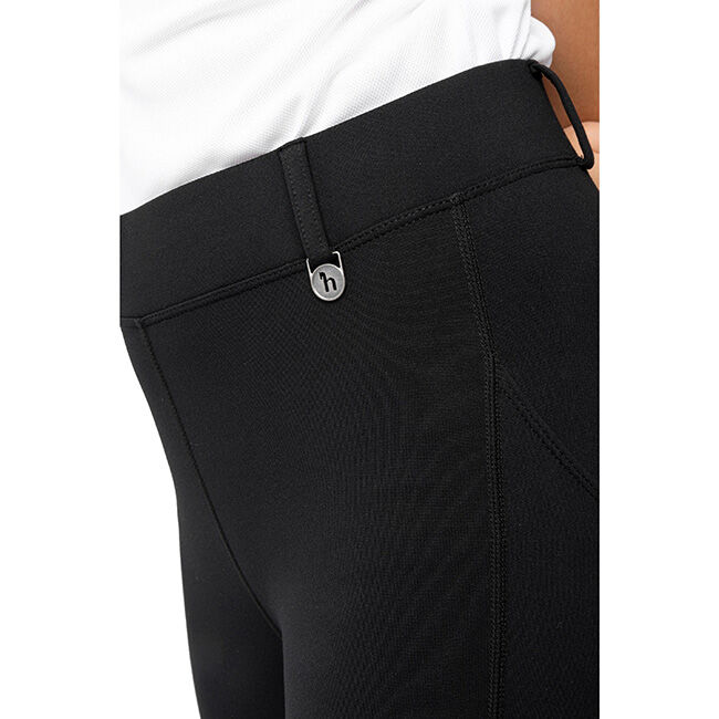 Horze Kids' Dea Winter Thermo Full Seat Tights - Caviar image number null