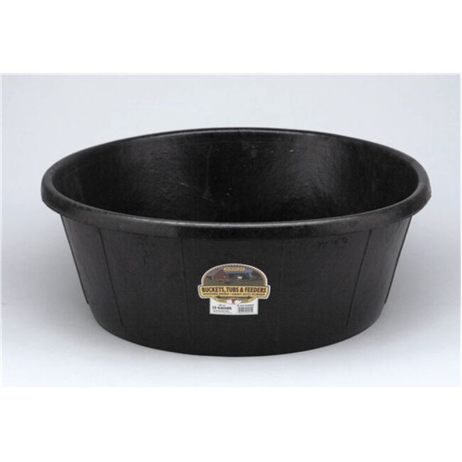 DuraFlex 15 Gallon Rubber Feed Tub Black