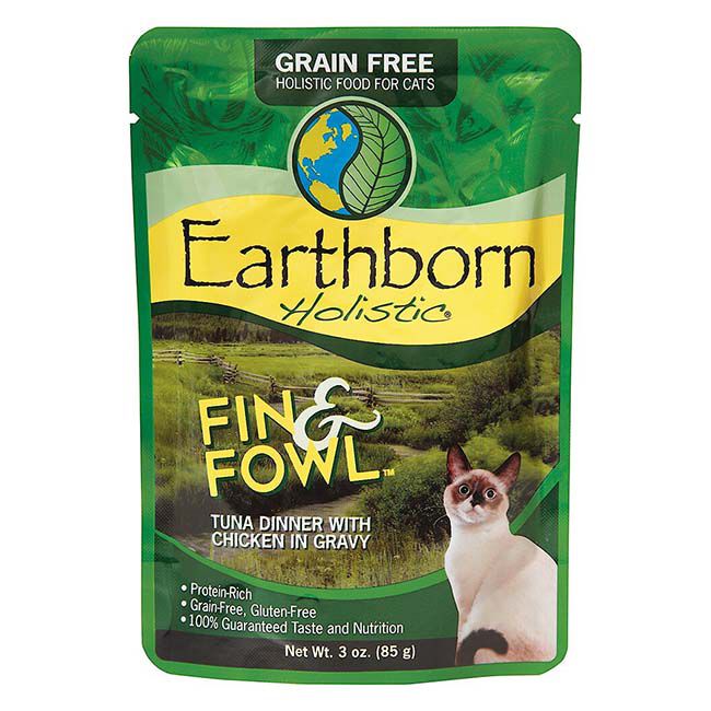 Earthborn Holistic Cat Food Fin Fowl Tuna Dinner with Chicken in Gravy 3 oz The Cheshire Horse