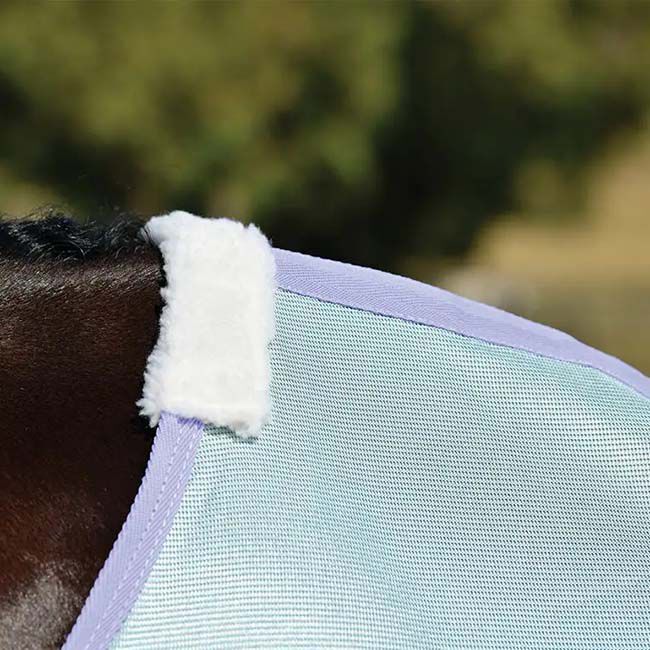 Saxon Mesh Sheet with Gusset Belly Wrap & Standard Neck - Stone Blue/Lavender image number null