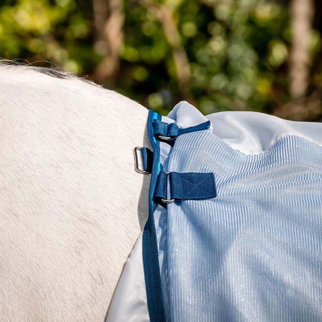 Horseware Amigo Bug Rug Fly Sheet (0g Light) - Azure Blue/Navy & Electric Blue image number null