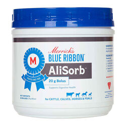Merrick's Blue Ribbon AliSorb 20g Bolus for Cattle, Calves, Horses & Foals - 50 Boluses