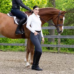 KL Select Women's Gabrielle Full Seat Breech - Slate/Espresso