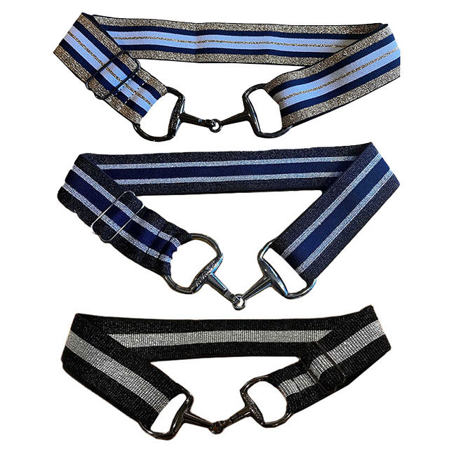 Anademi Stretch Belt with Black Bit Buckle - Shimmers image number null