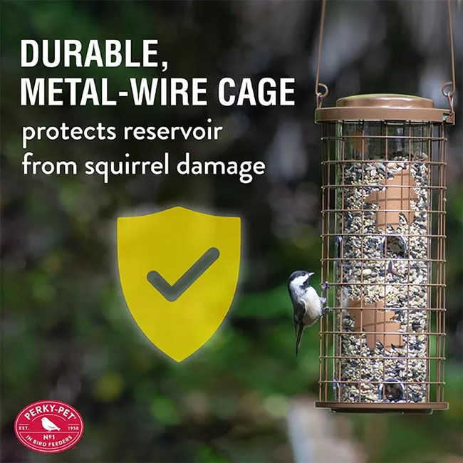 Perky-Pet Squirrel Stumper Wild Bird Feeder - Brass image number null