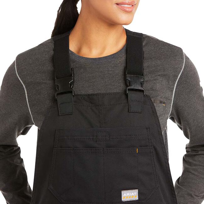 Ariat Women's Rebar DuraCanvas Stretch Insulated Bib - Black image number null