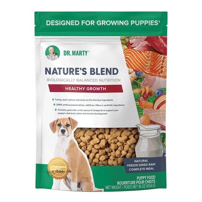 Dr. Marty Nature's Blend Freeze-Dried Raw Dog Food - Healthy Growth for Growing Puppies image number null