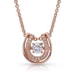 Montana Silversmiths Dancing with Luck Rose Gold Horseshoe Necklace