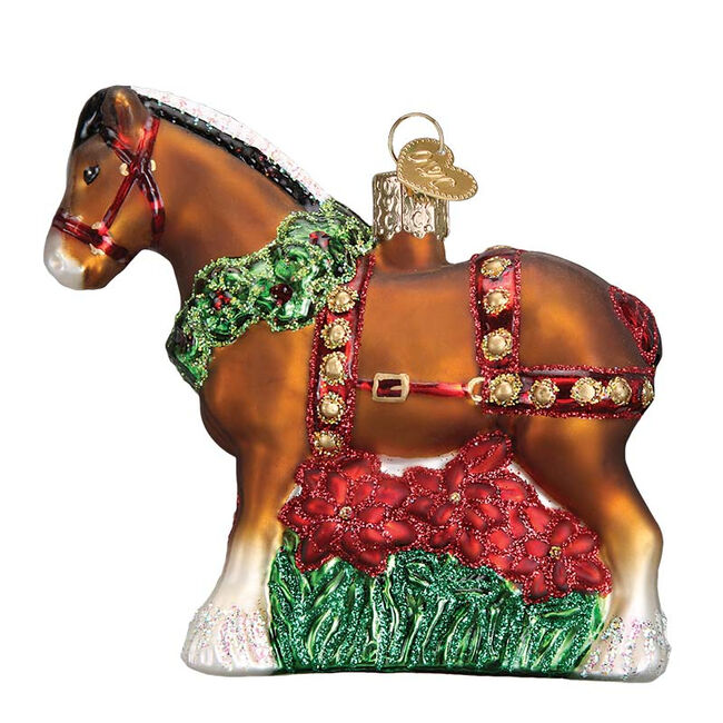 Old World Holiday Clydesdale Ornament image number null