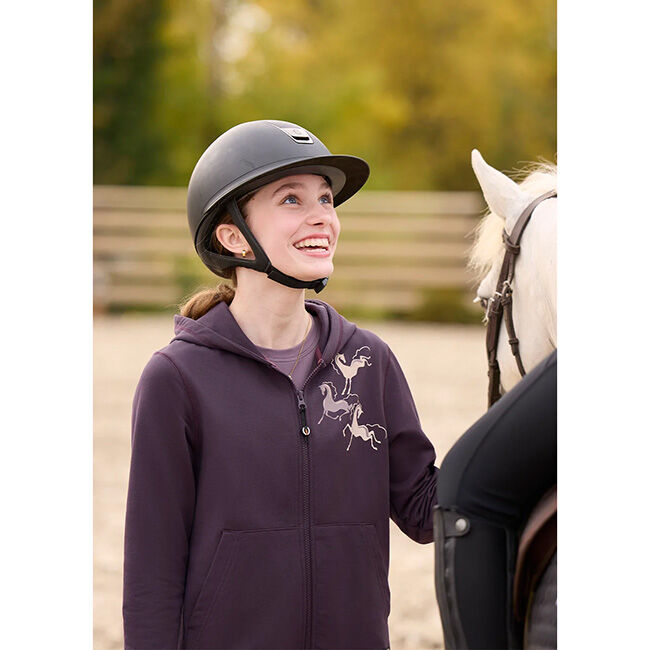 Kerrits Kids' Zip and Whinny Hoodie - Elderberry image number null