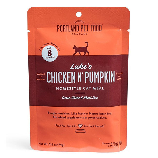 Portland Pet Food Company Luke's Cat Food Pouch - Chicken N' Pumpkin - 2.6 oz image number null
