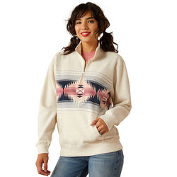 Ariat Women's June 1/2 Zip Sweatshirt - Oatmeal Heather